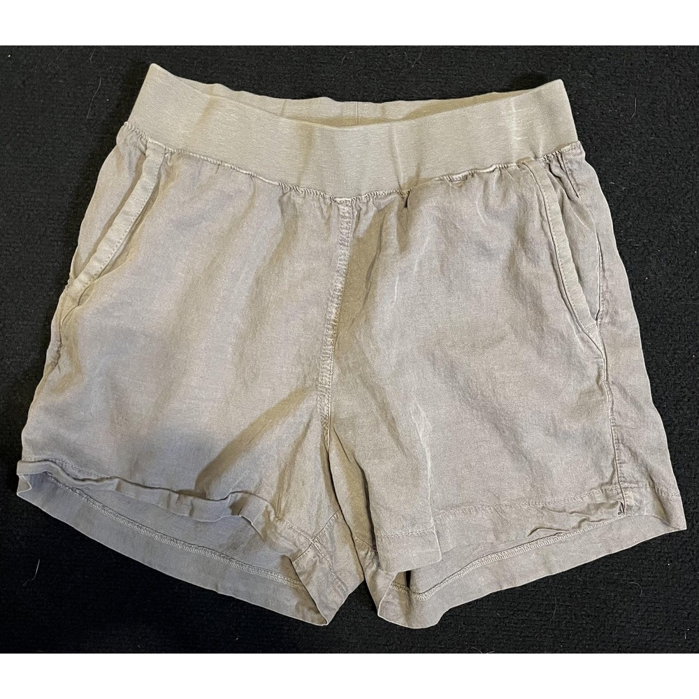 Faherty Shorts Womens Medium Gray Pull On Elastic‎ Waist Relaxed Casual